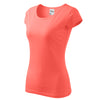 Pure Haven - T-shirt voor dames, 100% katoen - 122 - coral