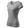 Pure Haven - T-shirt voor dames, 100% katoen - 122 - Dark gray melange