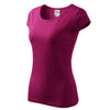 Pure Haven - T-shirt voor dames, 100% katoen - 122 - fuchsia red