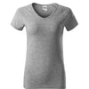 Solar Bloom - T-shirt voor dames, 95% katoen, 5% elastaan - 128 - Dark gray melange