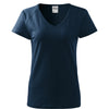 Solar Bloom - T-shirt voor dames, 95% katoen, 5% elastaan - 128 - Navy blue