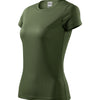 SPORT T-shirt dames 100% polyester - 140 - military