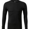 Steel Haven - T-shirt men's 100% MERINO wool (long sleeve) - 159 - Zwart
