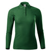 Coralia - Poloshirt dames 65% katoen 35% polyester (lange mouwen) - 231 - bottle green