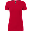 Luna Thread - T-shirt voor dames, 95% katoen, 5% elastaan - 701 - Red