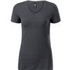 Luna Thread - T-shirt voor dames, 95% katoen, 5% elastaan - 701 - light anthracite