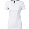 Luna Thread - T-shirt voor dames, 95% katoen, 5% elastaan - 701 - White