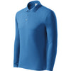 Helion Prime - Poloshirt heren 65% katoen 35% polyester (lange mouw)- 221 - azure blue