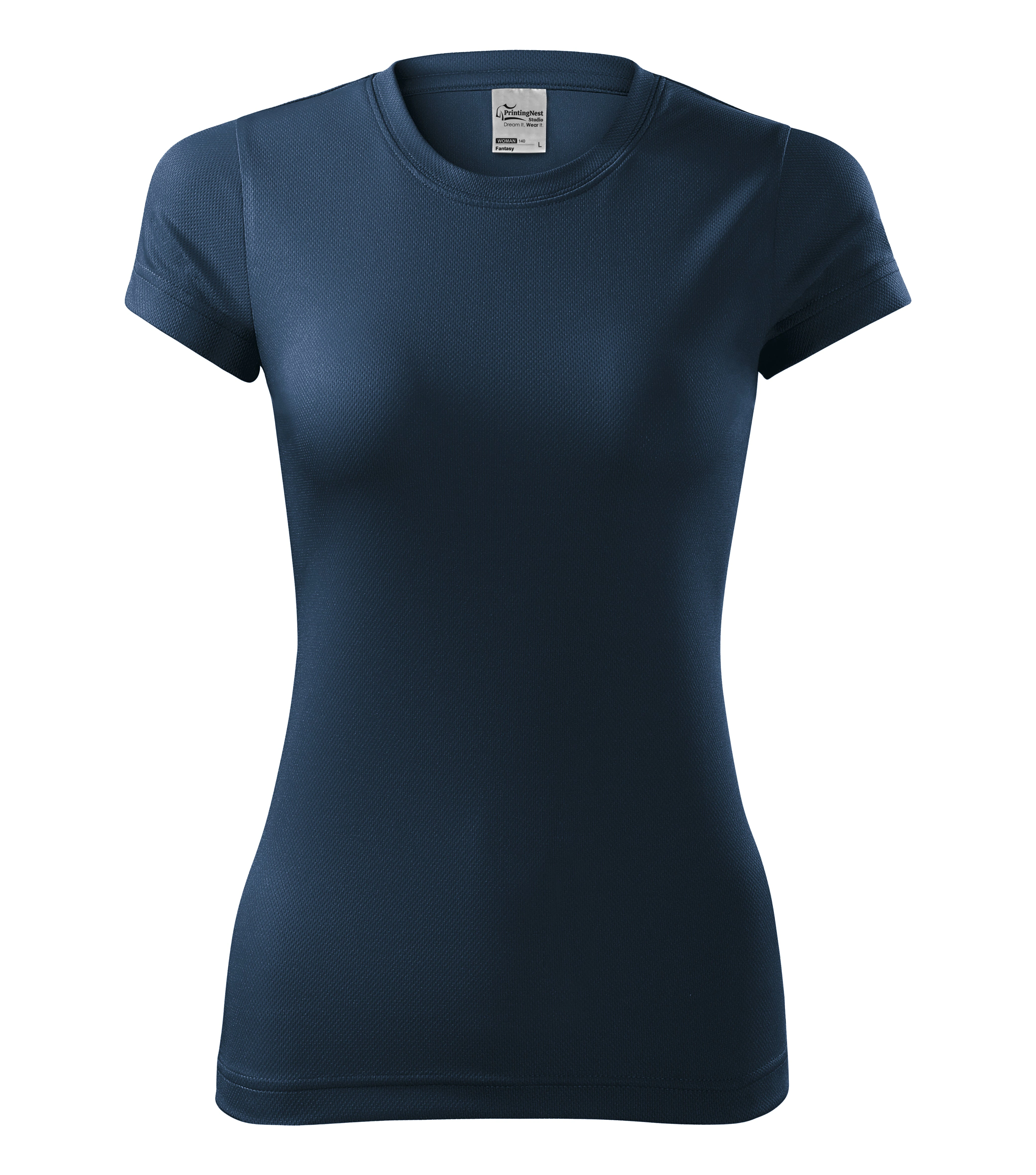 Vital Ease -T-shirt women's 100% polyester - 140, navy blue, size XS