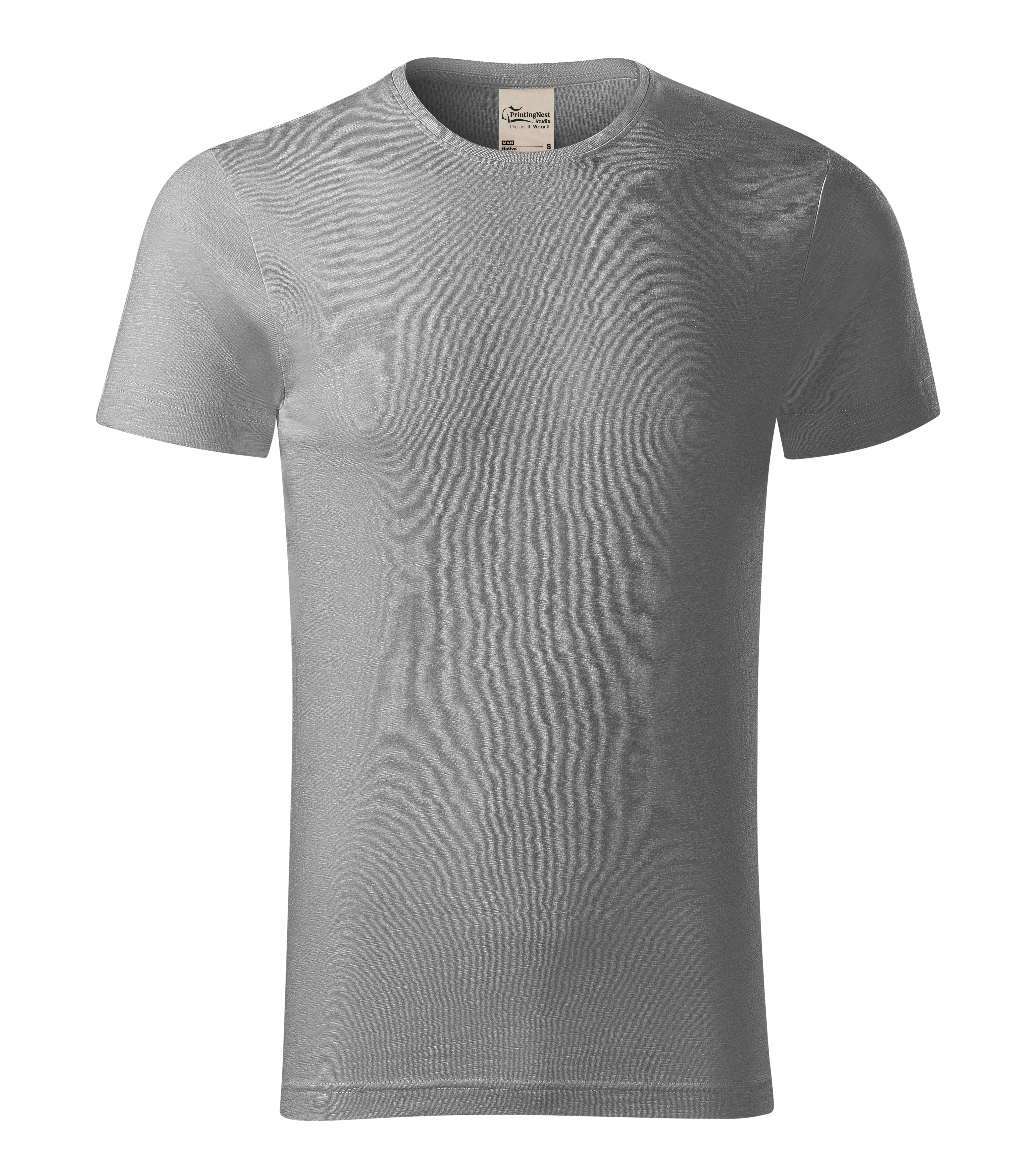 Vulcan Fade - T-shirt homme 100% coton biologique GOTS - 173, antique argent, taille S