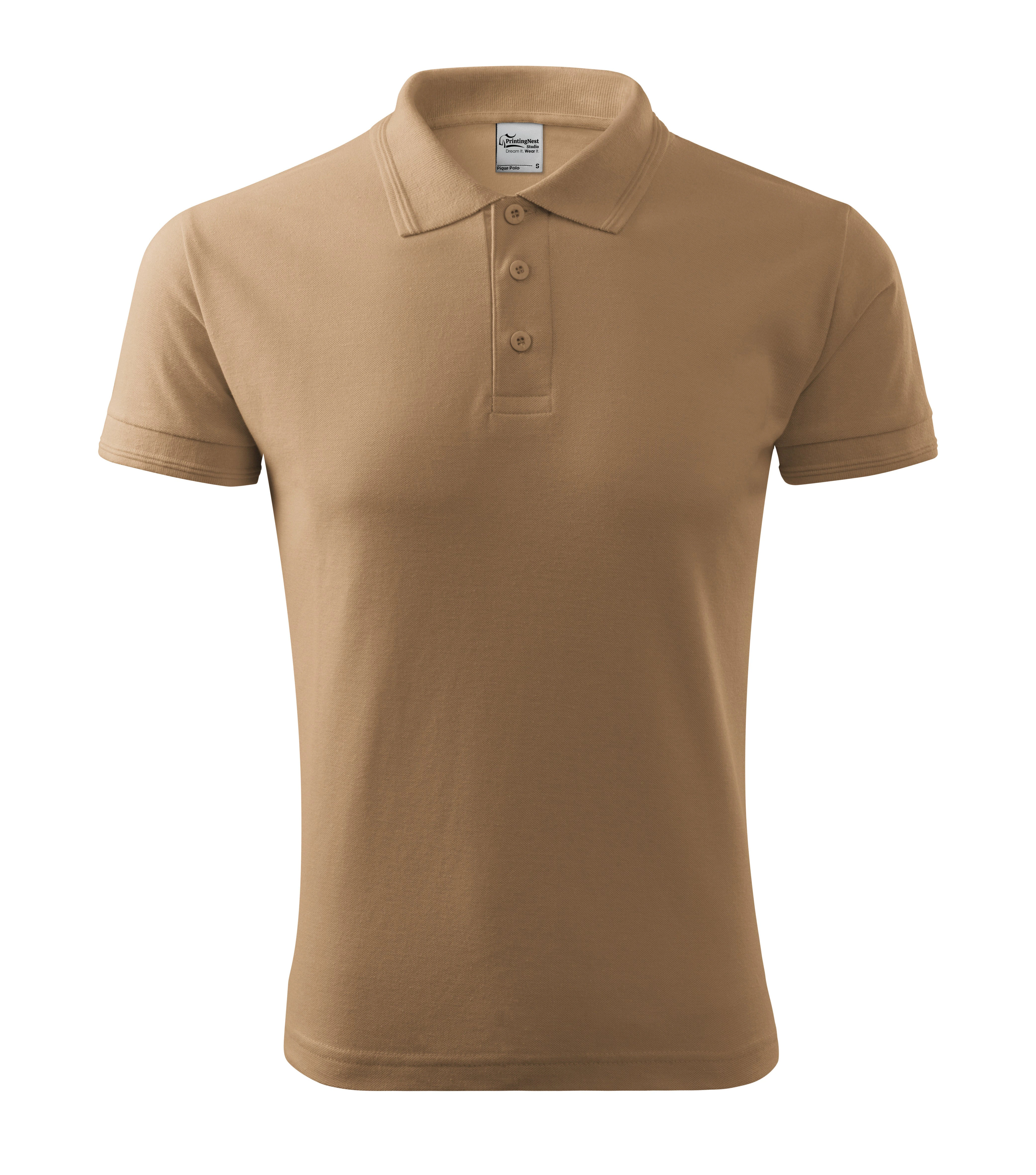 Marzium - Polo shirt men's 65% cotton 35% polyester - 203, sand, size S