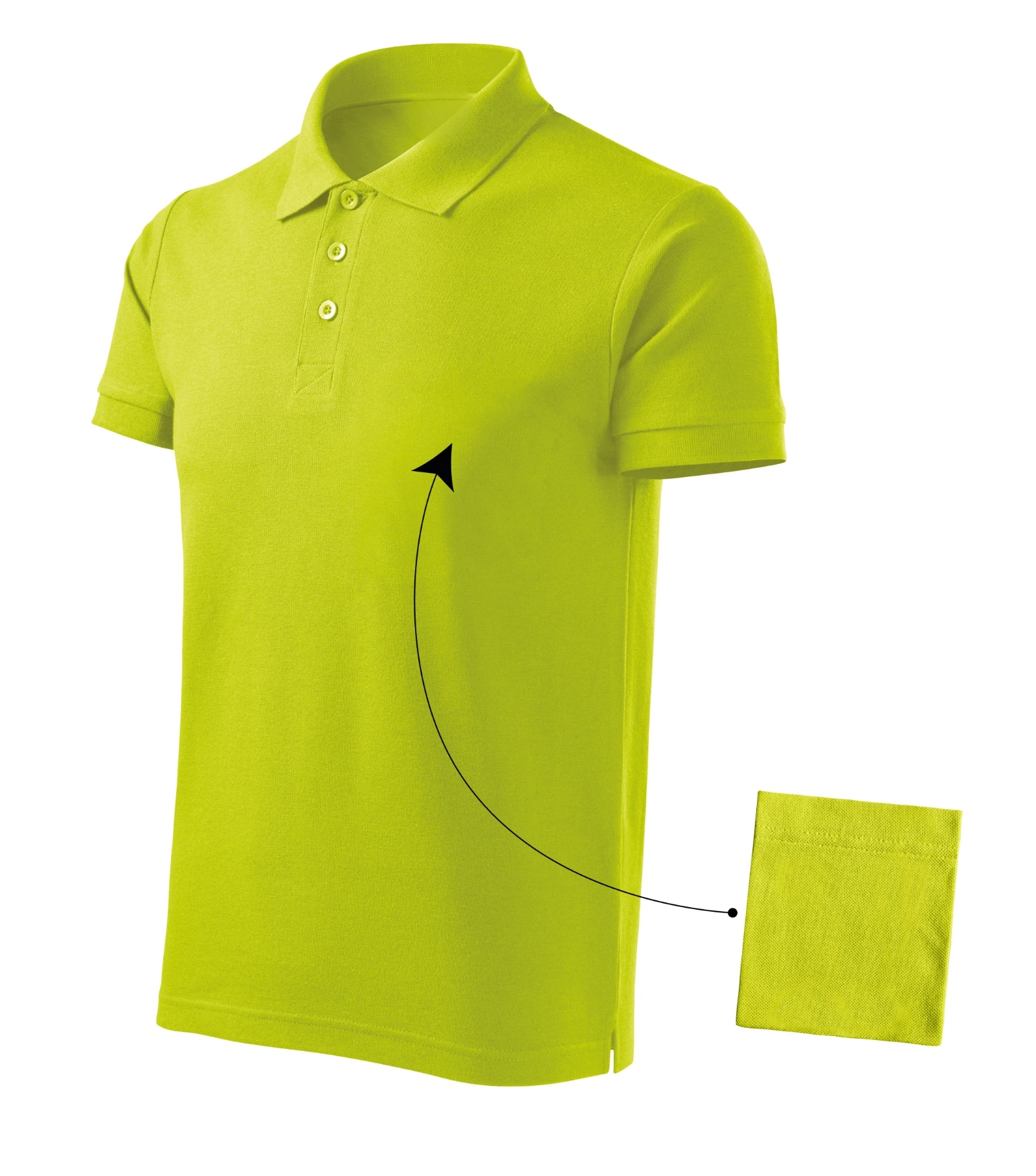 Ever Path - Polo Shirt men's 100% cotton - 212, lime punch, size S