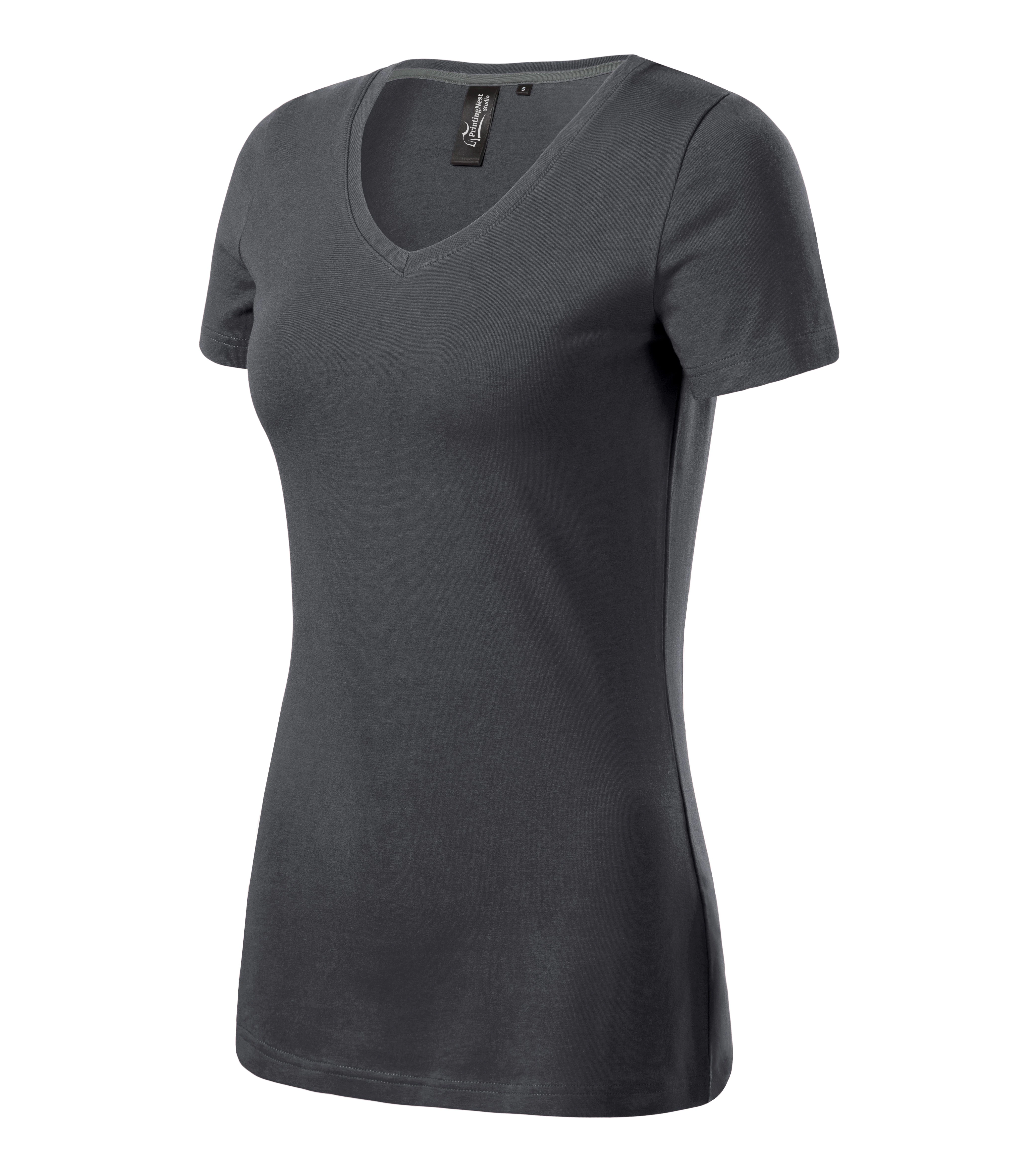 Luna Thread - T-shirt women‘s 95% katoen 5% elastaan - 701, licht antraciet, maat S