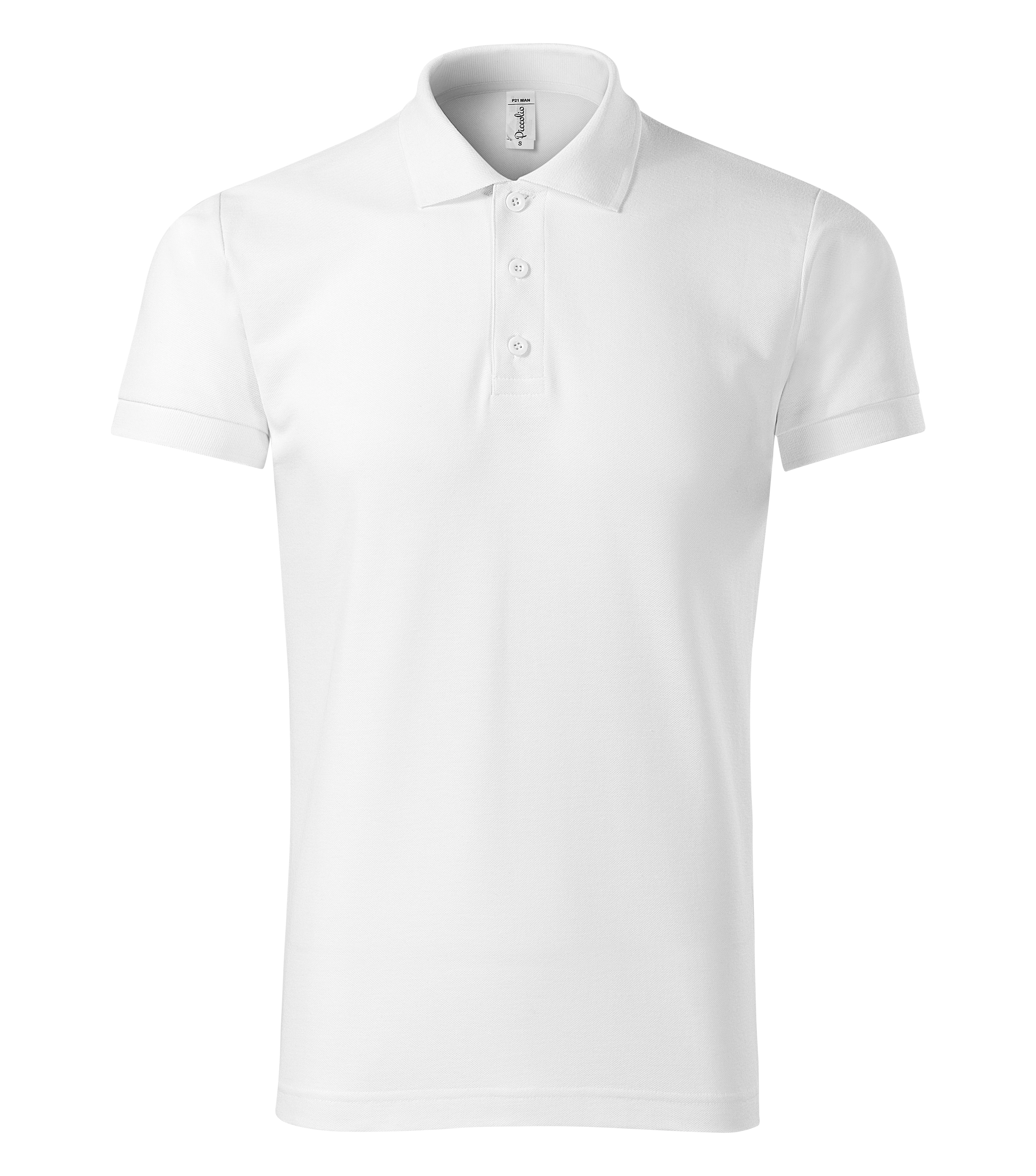 Basaltine - Polo homme 65% coton 35% polyester - P21, blanc, taille S