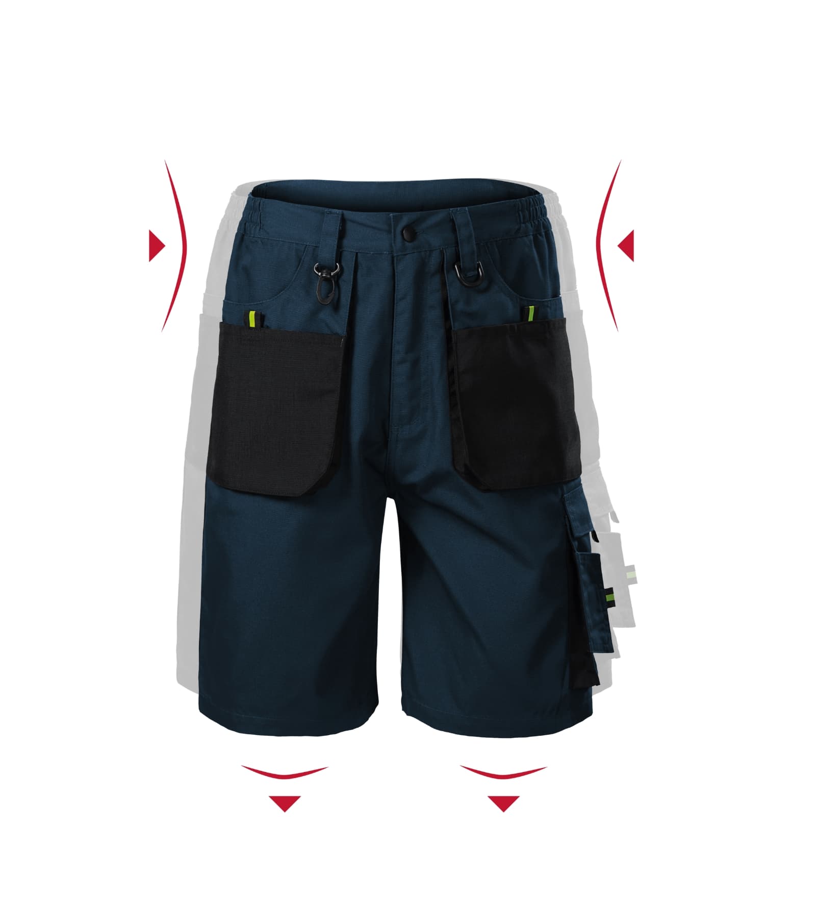 Sierra Loom - Werkshort heren 65% polyester, 35% katoen - W06 in marine blauw