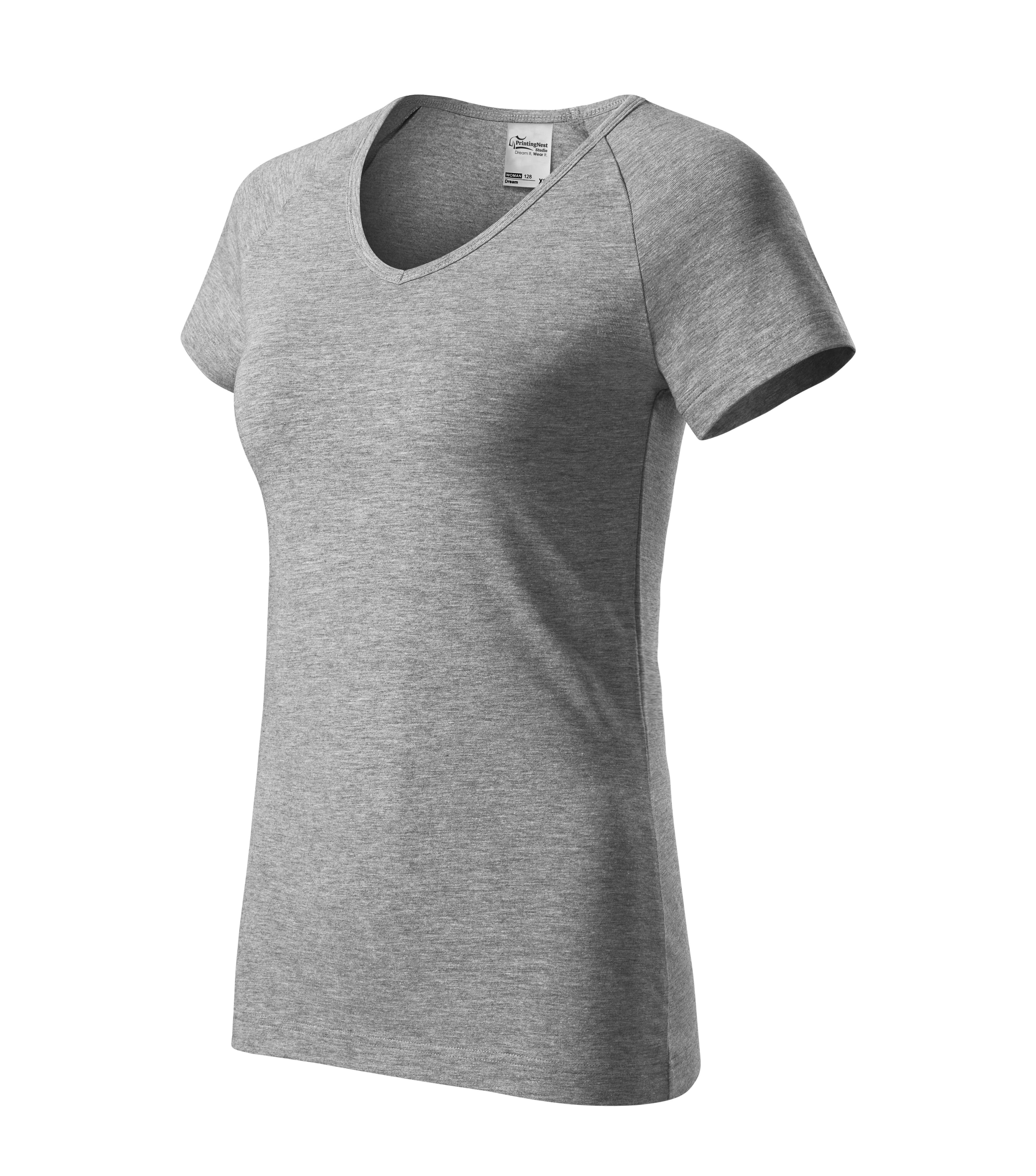 Solar Bloom - T-shirt women‘s 95% katoen 5% elastaan - 128 in donker Grijs gemêleerd