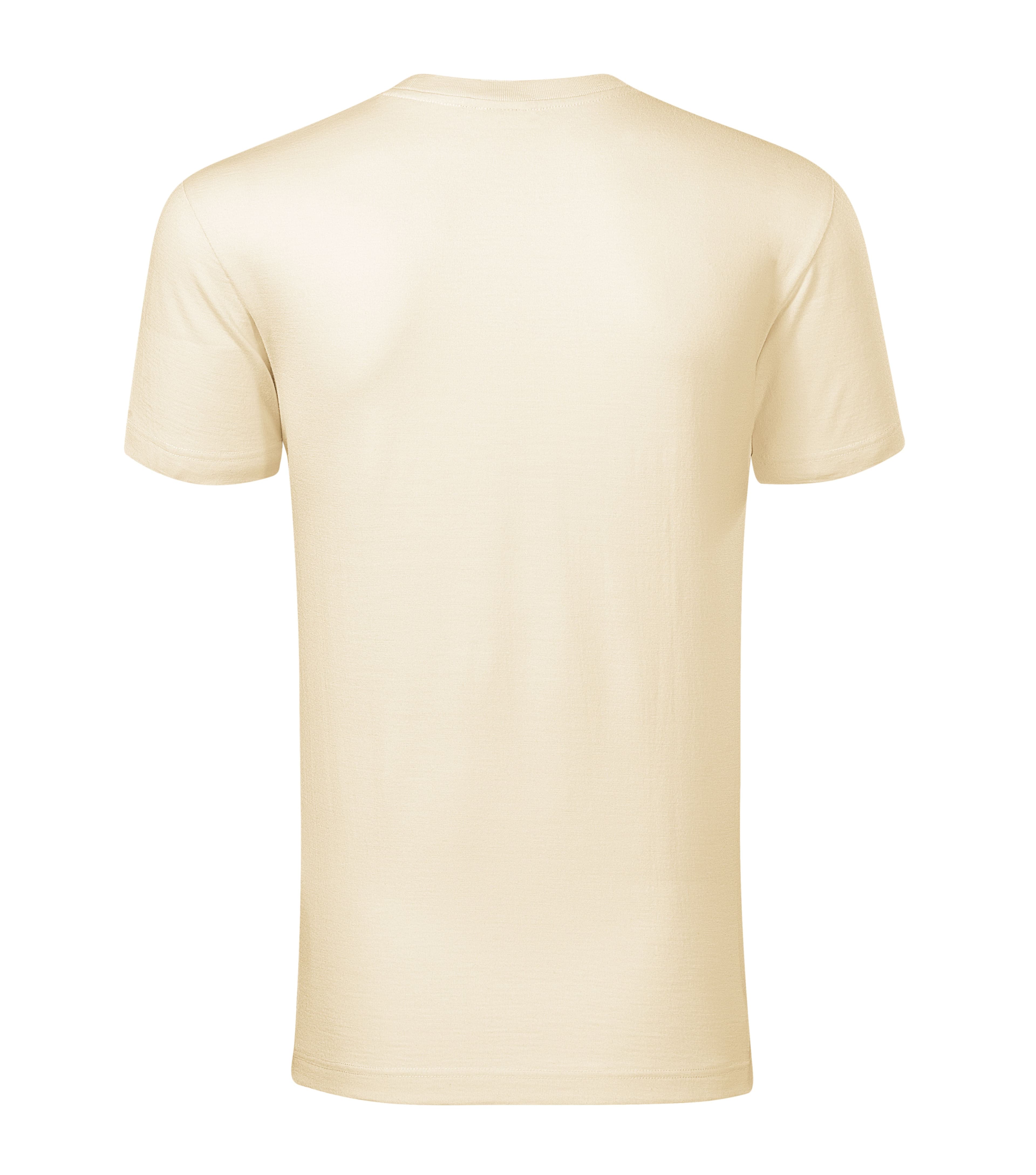 Storm Loom - T-shirt heren 100% merinowol - 157 in amandel
