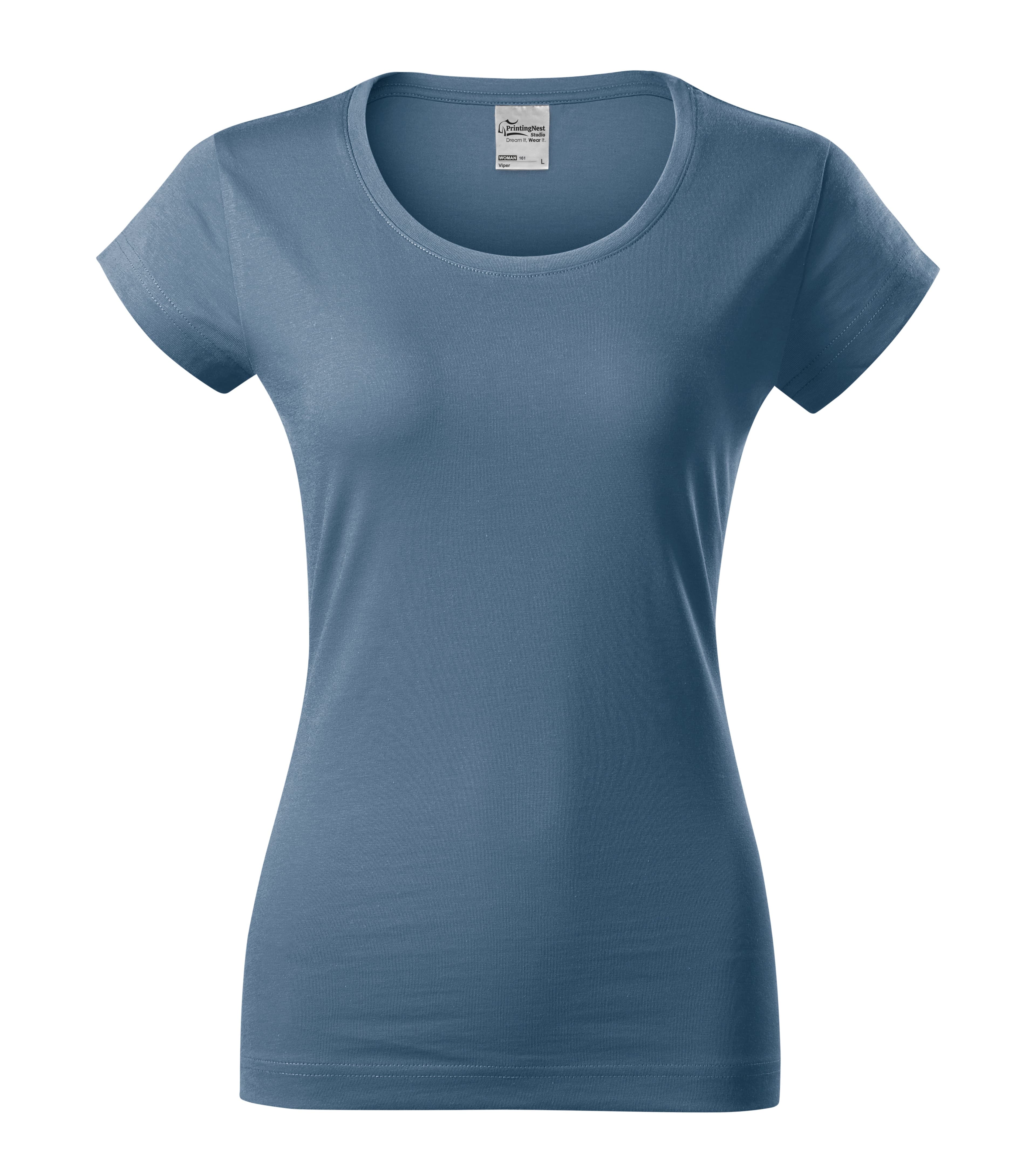 Velvet Horizon - T-shirt women‘s 100% katoen  - 161 in denim