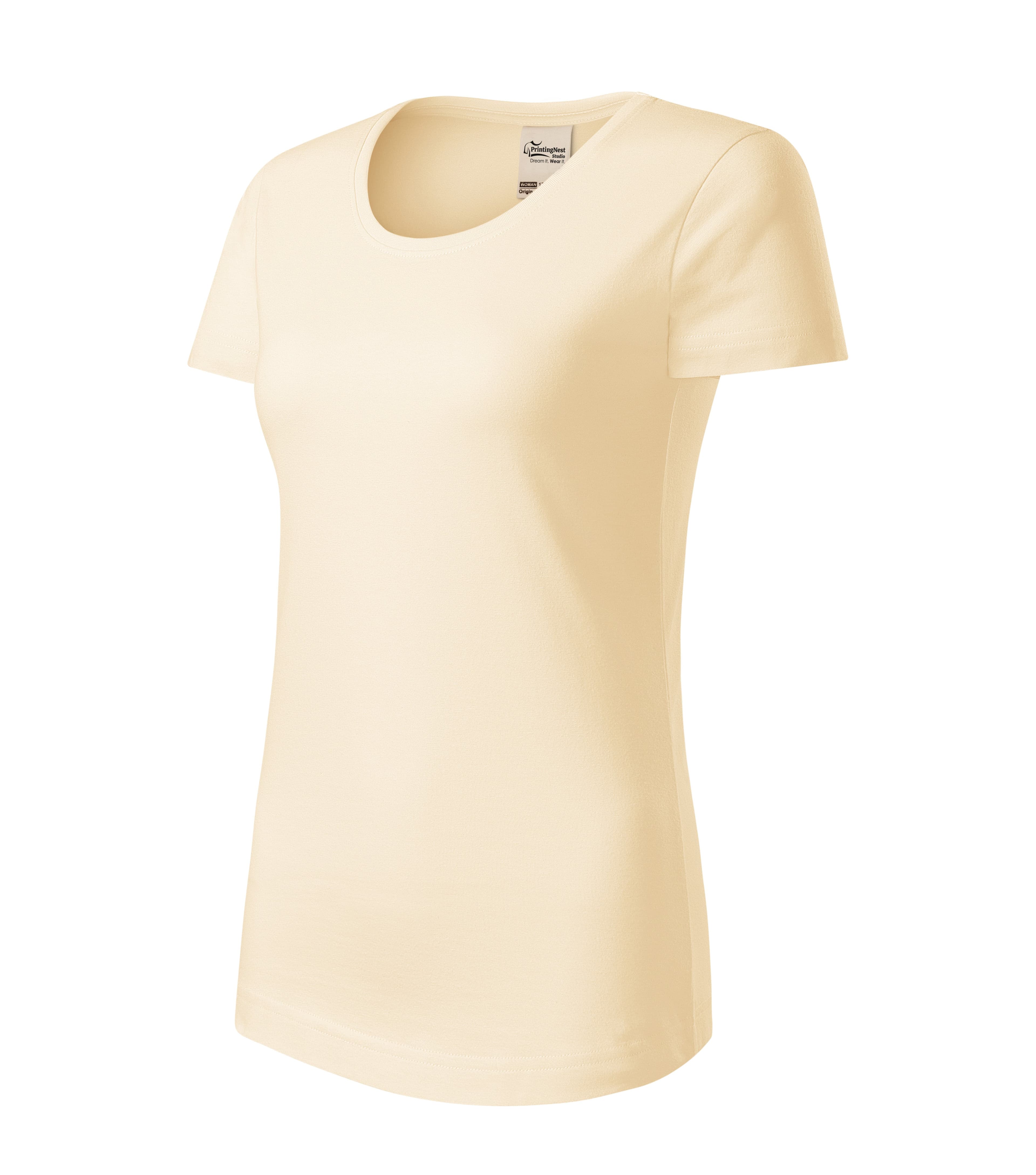 Vital Ease - T-shirt women‘s 100% biologisch katoen GOTS - 172 in amandel