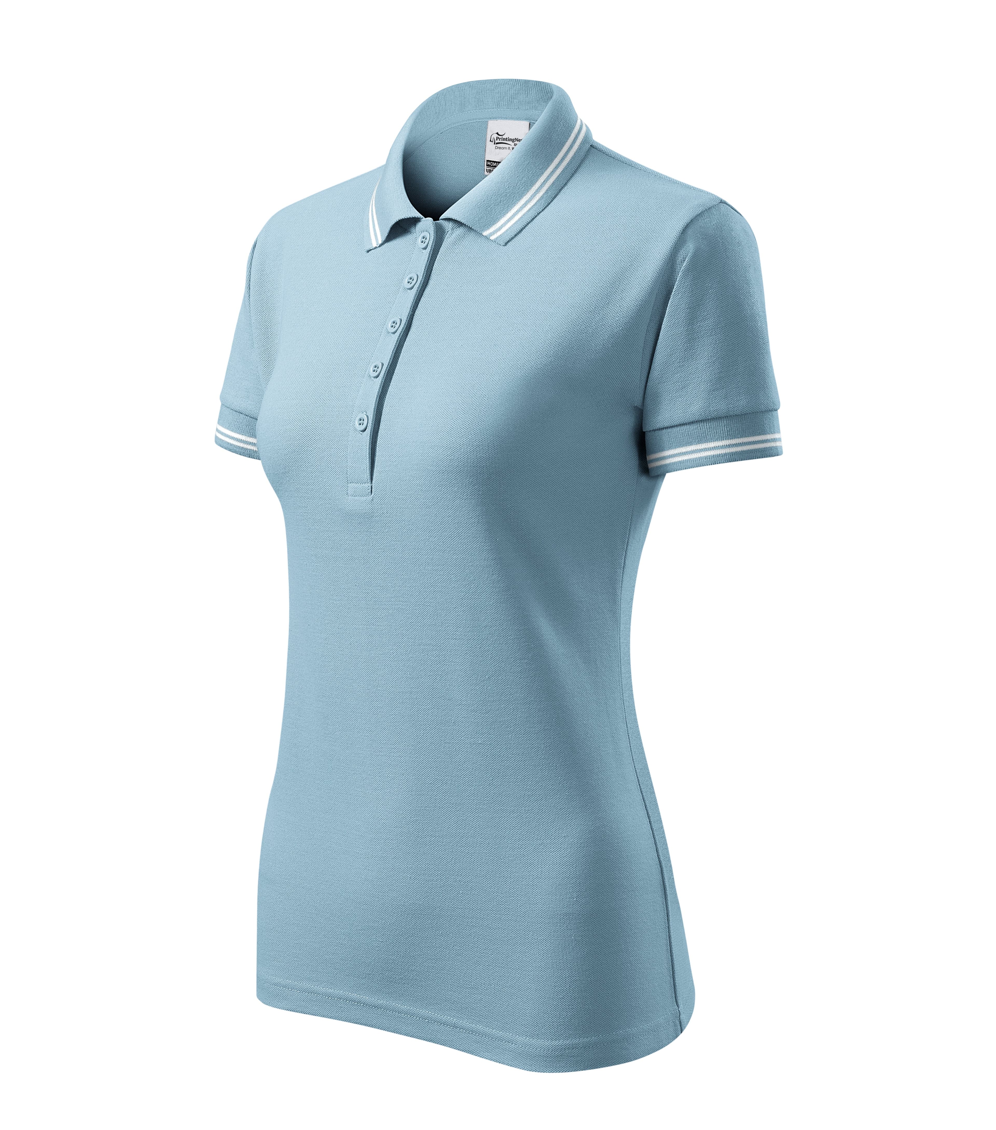 Rose Quartz -Poloshirt dames 65% katoen 35% polyester - 220 in hemelsblauw