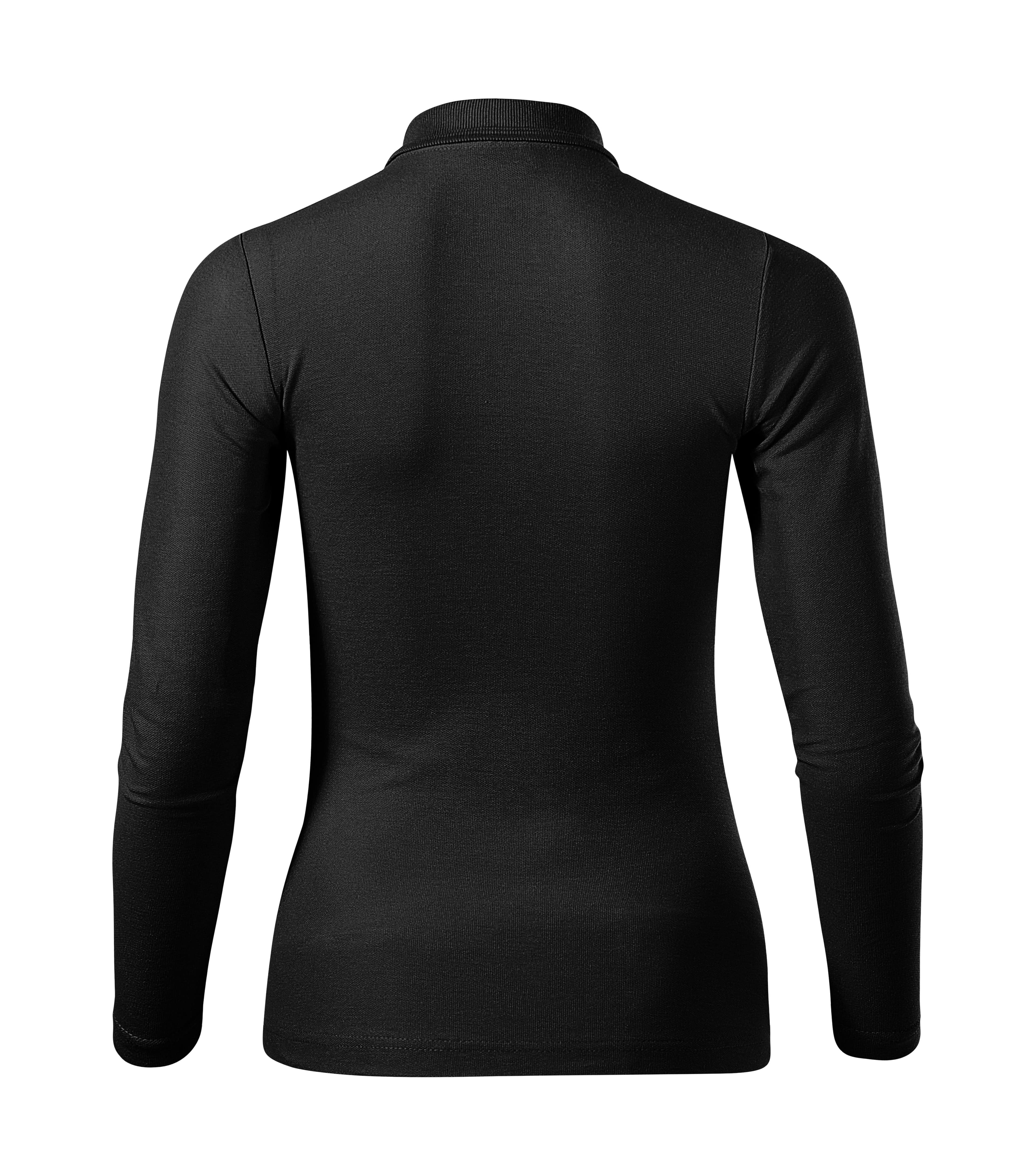 Coralia - Poloshirt dames 65% katoen 35% polyester (long sleeve) - 231 in Zwart