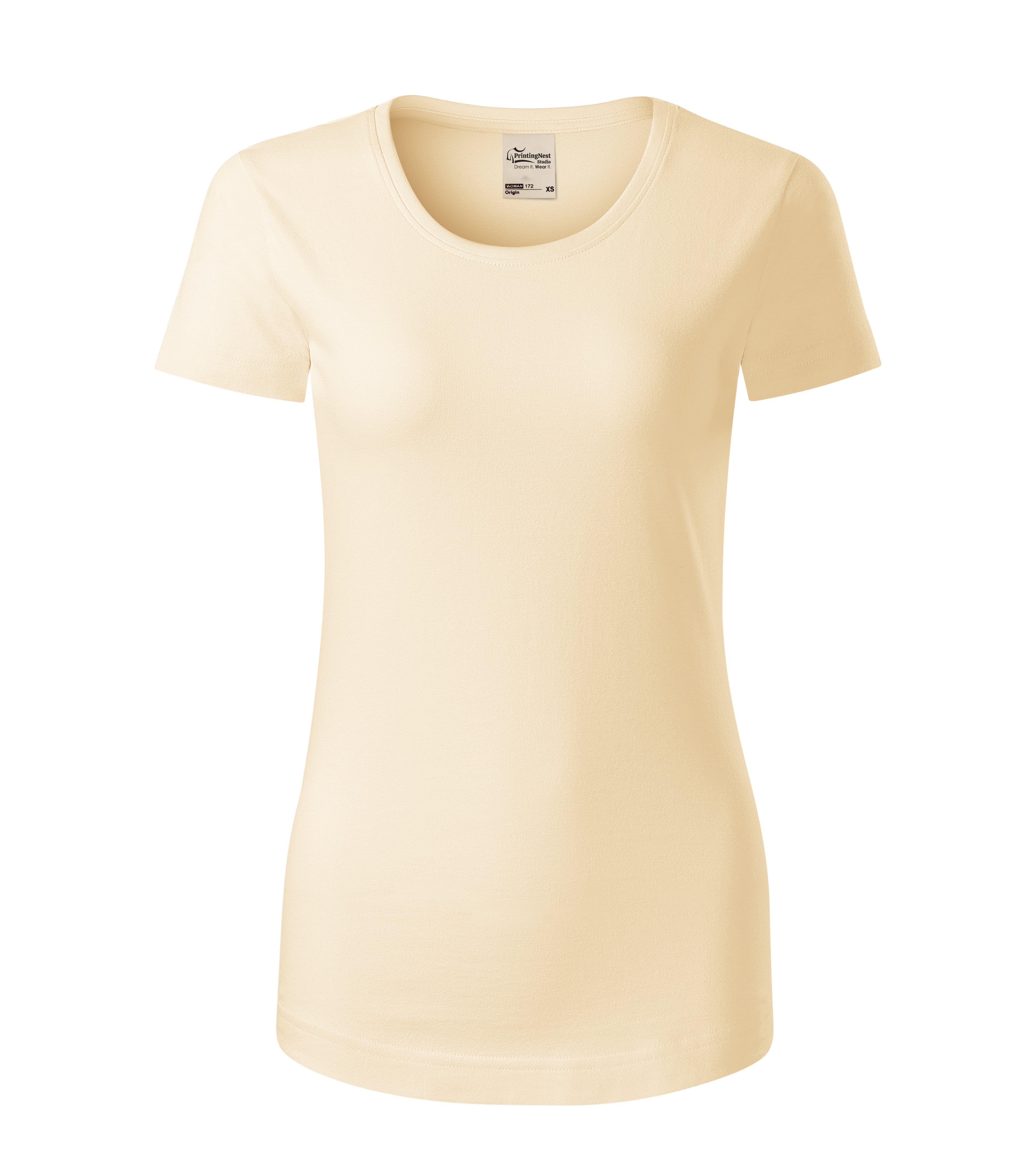 Vital Ease - T-shirt women‘s 100% biologisch katoen GOTS - 172 in amandel