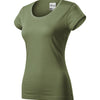 Velvet Horizon - T-shirt voor dames, 100% katoen - 161  - khaki