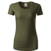 Vital Ease - T-shirt voor dames, 100% biologisch katoen, GOTS-gecertificeerd - 172  - military