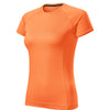 Summit Bloom - T-shirt voor dames, 95% polyester, 5% elastaan ​​- 176  - neon mandarine