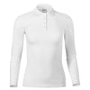 Coralia - Poloshirt dames 65% katoen 35% polyester (lange mouwen) - 231 - White