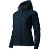 Aurelia Crest - Softshelljack voor dames, 96% polyester, 6% elastaan, Nanotex, waterdicht - 532 - Navy blue