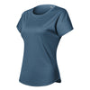 Drift Halo - T-shirt voor dames, 100% gerecycled micropolyester - 811  - Dark denim