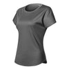 Drift Halo - T-shirt voor dames, 100% gerecycled micropolyester - 811  - Dark gray melange