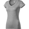 Ember Light - T-shirt dames katoen V-hals - 162 - Gray