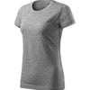 AeroLuxe - T-shirt voor dames, 100% katoen - F34  - Dark gray melange