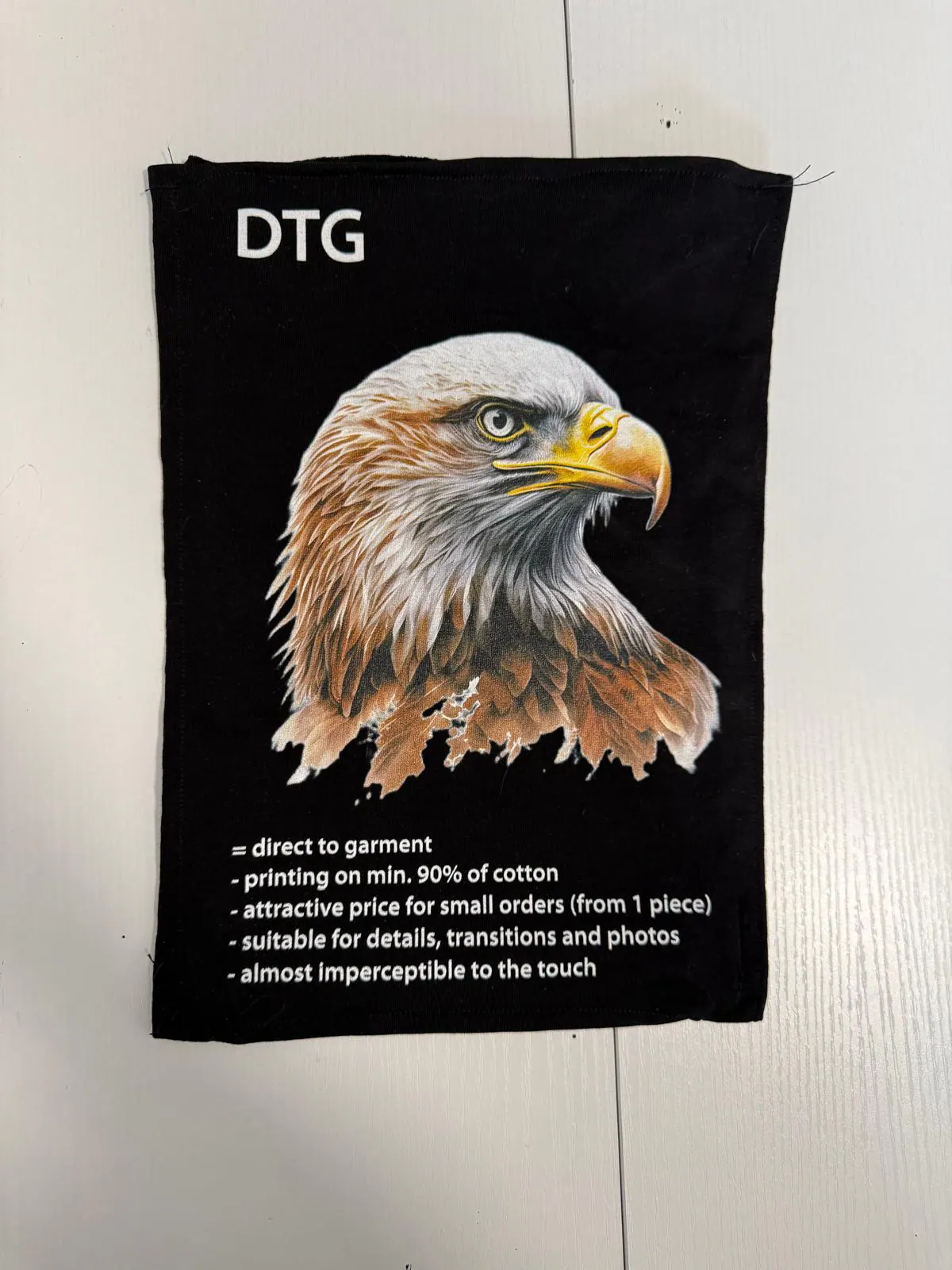 Echte voorbeelden van DTG-prints