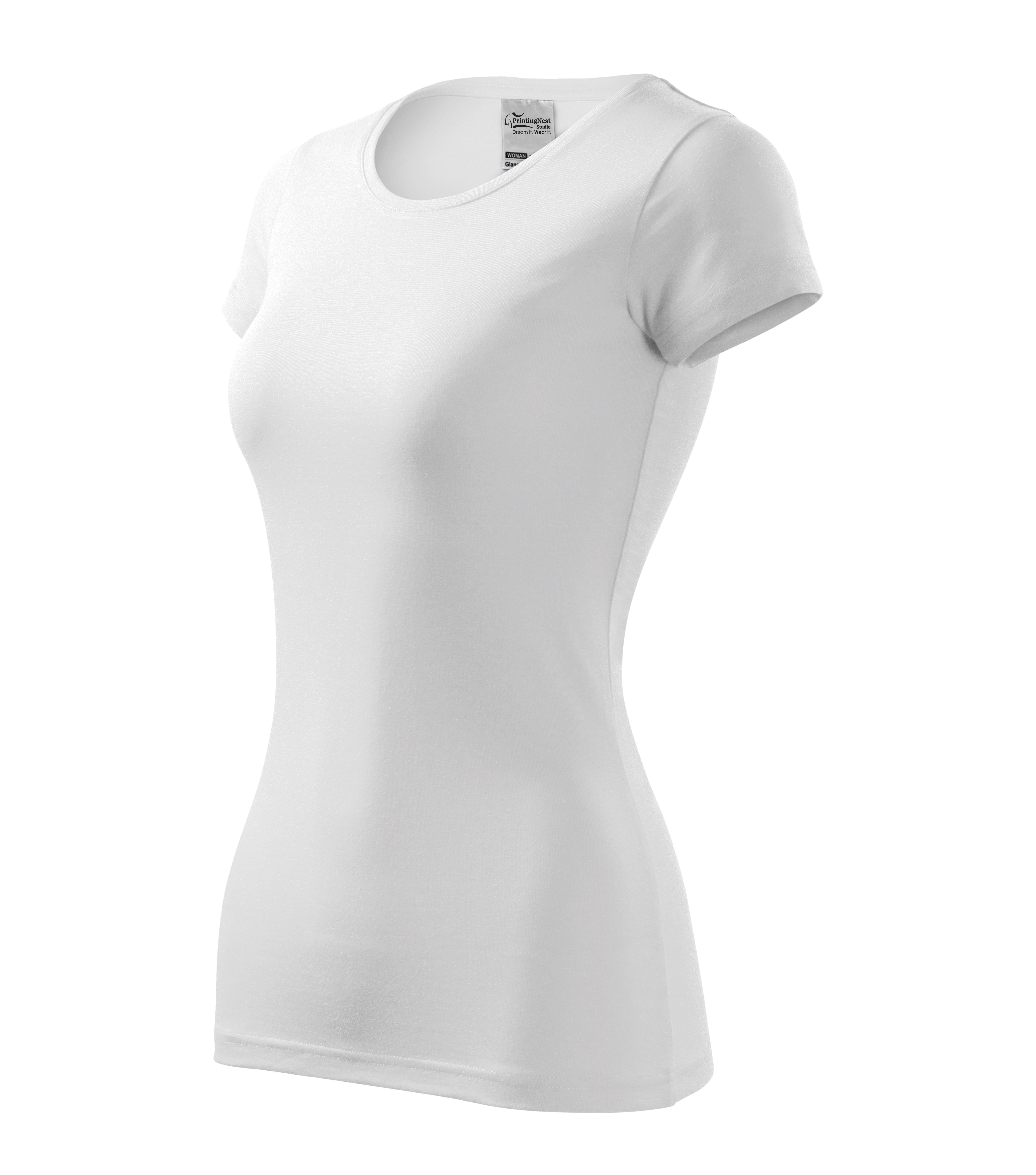 Cloudline - T-shirt dames 95% katoen 5% elastaan - 141, wit, maat XS