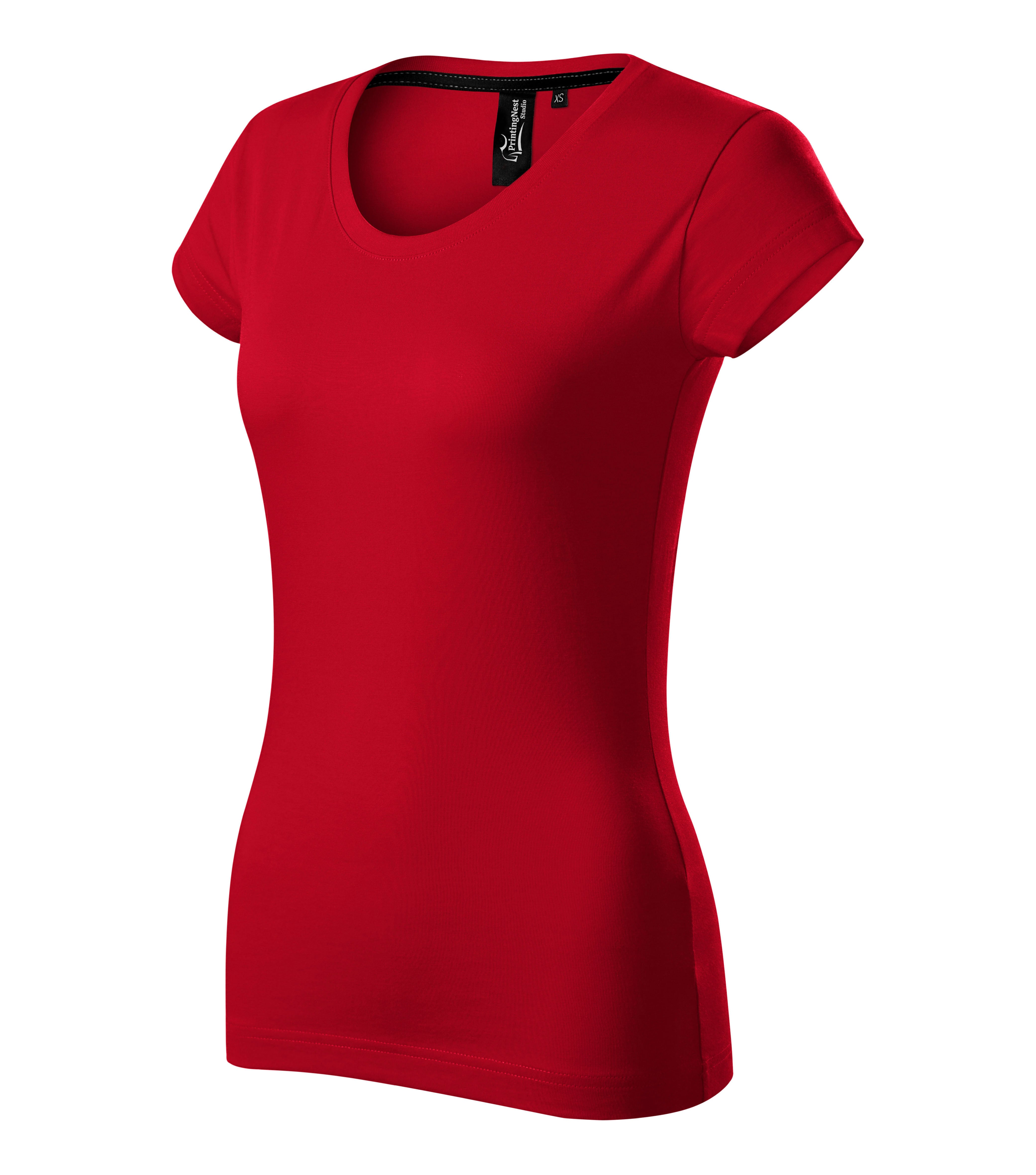 Mist Arc - T-shirt dames 100% SUPIMA katoen - 154, Rood, maat XS