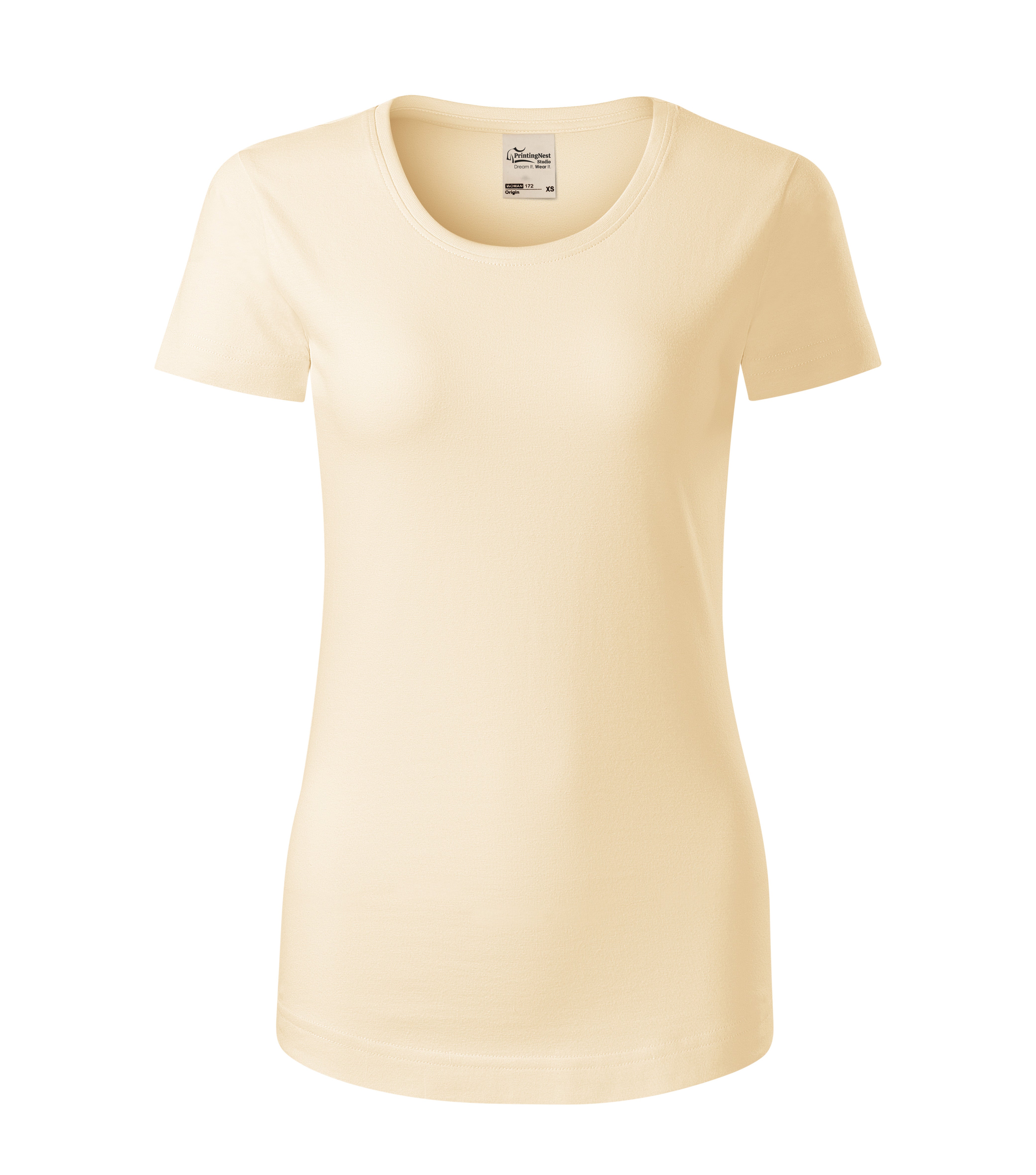Vital Ease - T-shirt women‘s 100% biologisch katoen GOTS - 172, amandel, maat XS