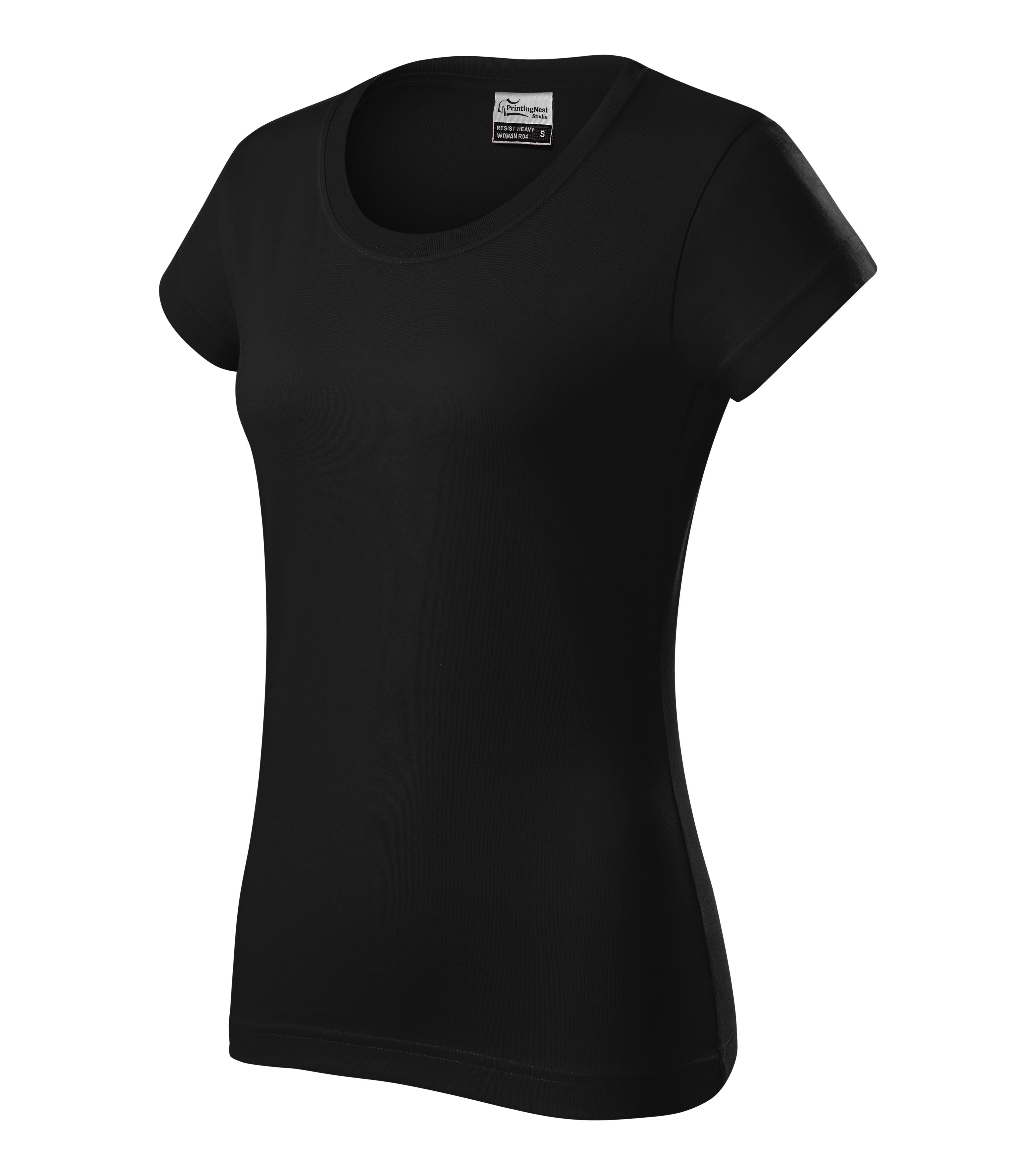 Pure Alloy - T-shirt dames 100% voorgekrompen katoen - R04, Zwart, maat S
